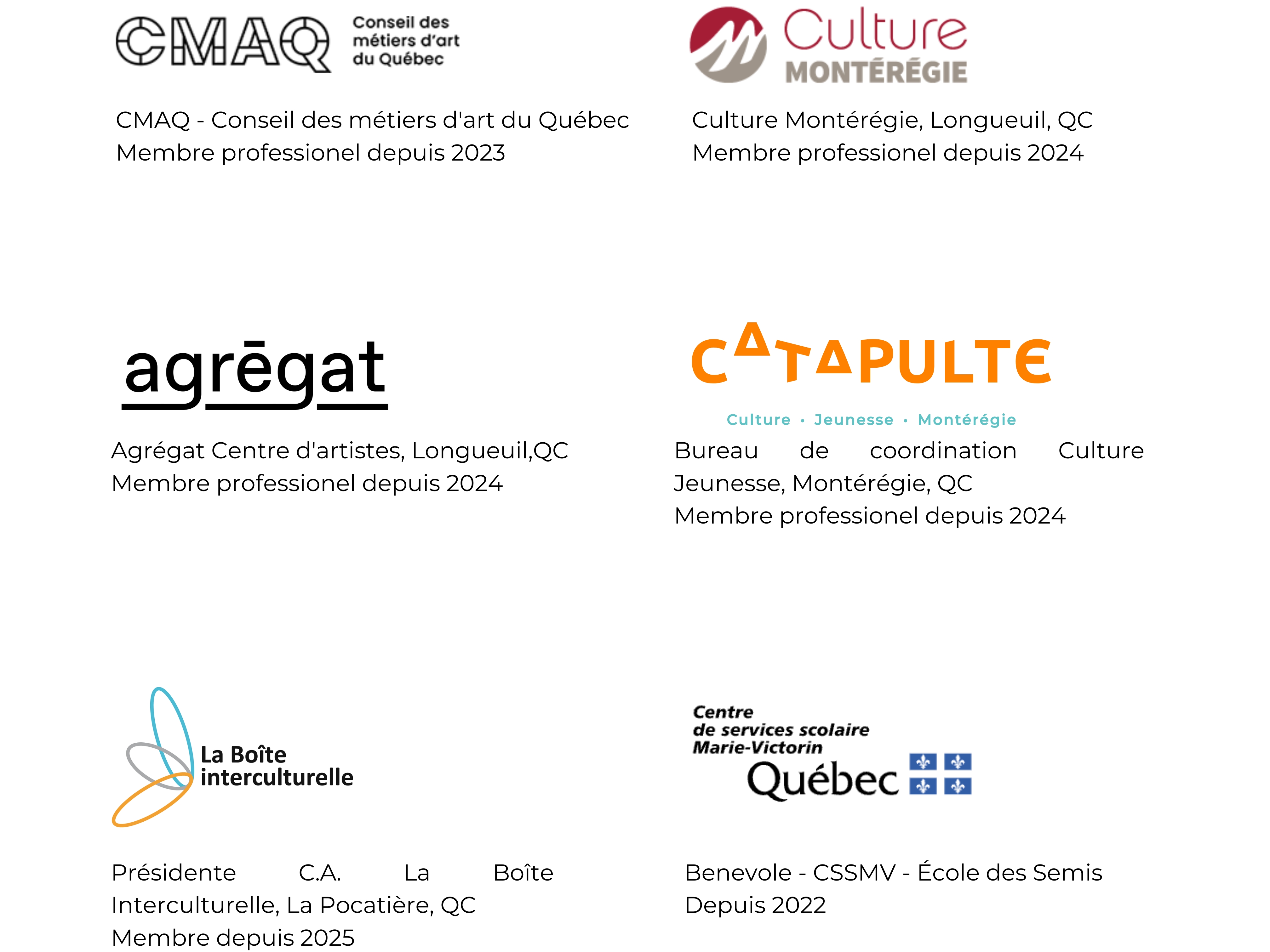 Associations professionnelles et culturelles de Fernanda Micocci